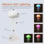 LED gradient swimming jellyfish atmosphere light night light - Image 4