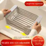 Stainless Steel Retractable Dish Drying Rack – Rust-Resistant, Space-Saving Sink Organizer for Efficient Kitchen Storage - Image 3