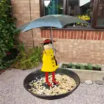 Hanging Umbrella Girl Bird Feeder Garden Decor - Image 7