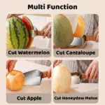 Tri-blade watermelon slicer with wood handle - Image 5