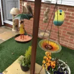 Hanging Umbrella Girl Bird Feeder Garden Decor - Image 8