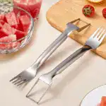 2025 Dual-Head Watermelon Fork Slicer – 2-in-1 Stainless Steel Cutter & Fork for Easy, Fun Melon Serving - Image 6