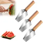 Tri-blade watermelon slicer with wood handle - Image 9
