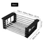 Stainless Steel Retractable Dish Drying Rack – Rust-Resistant, Space-Saving Sink Organizer for Efficient Kitchen Storage - Image 9