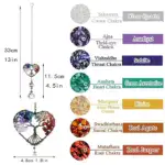Crystal Wind Chime Tree Of Life Suncatcher - Image 8