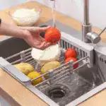 Stainless Steel Retractable Dish Drying Rack – Rust-Resistant, Space-Saving Sink Organizer for Efficient Kitchen Storage