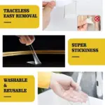 Transparent Magic Nano Tape Double Sided Grip Reusable Home Tape Traceless Glue - Image 9