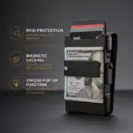 RFID Pop-Up Wallet – Slim Aluminum Card Holder with Money Clip