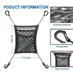 Car Seat Storage Net Organizer – Stretchable Barrier for Extra Storage - Image 9