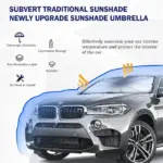 Car Windshield Sun Shade Umbrella – Foldable UV Protection Cover with 360° Adjustable Handle - Image 13