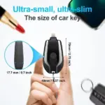 Mini 1500mAh Emergency Power Bank – Compact Portable Charger with Carabiner - Image 13