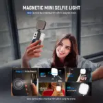 Magnetic Selfie Light for MagSafe iPhone – Rechargeable LED Fill Light with Mirror & Adjustable Color Modes - Image 2