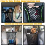Car Seat Storage Net Organizer – Stretchable Barrier for Extra Storage - Image 4
