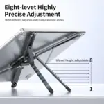 3-in-1 Magnetic Aluminum Stand – Foldable Laptop, Tablet & Phone Desk Stand - Image 3