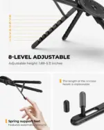 3-in-1 Magnetic Aluminum Stand – Foldable Laptop, Tablet & Phone Desk Stand - Image 4