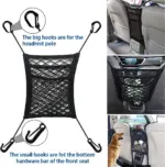 Car Seat Storage Net Organizer – Stretchable Barrier for Extra Storage - Image 8