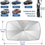 Car Windshield Sun Shade Umbrella – Foldable UV Protection Cover with 360° Adjustable Handle - Image 7