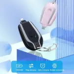 Mini 1500mAh Emergency Power Bank – Compact Portable Charger with Carabiner