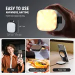 Magnetic Selfie Light for MagSafe iPhone – Rechargeable LED Fill Light with Mirror & Adjustable Color Modes - Image 7