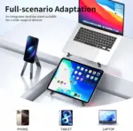 3-in-1 Magnetic Aluminum Stand – Foldable Laptop, Tablet & Phone Desk Stand - Image 6