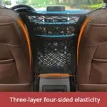 Car Seat Storage Net Organizer – Stretchable Barrier for Extra Storage - Image 11